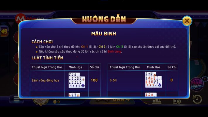 Các thuật ngữ trong game Mậu Binh